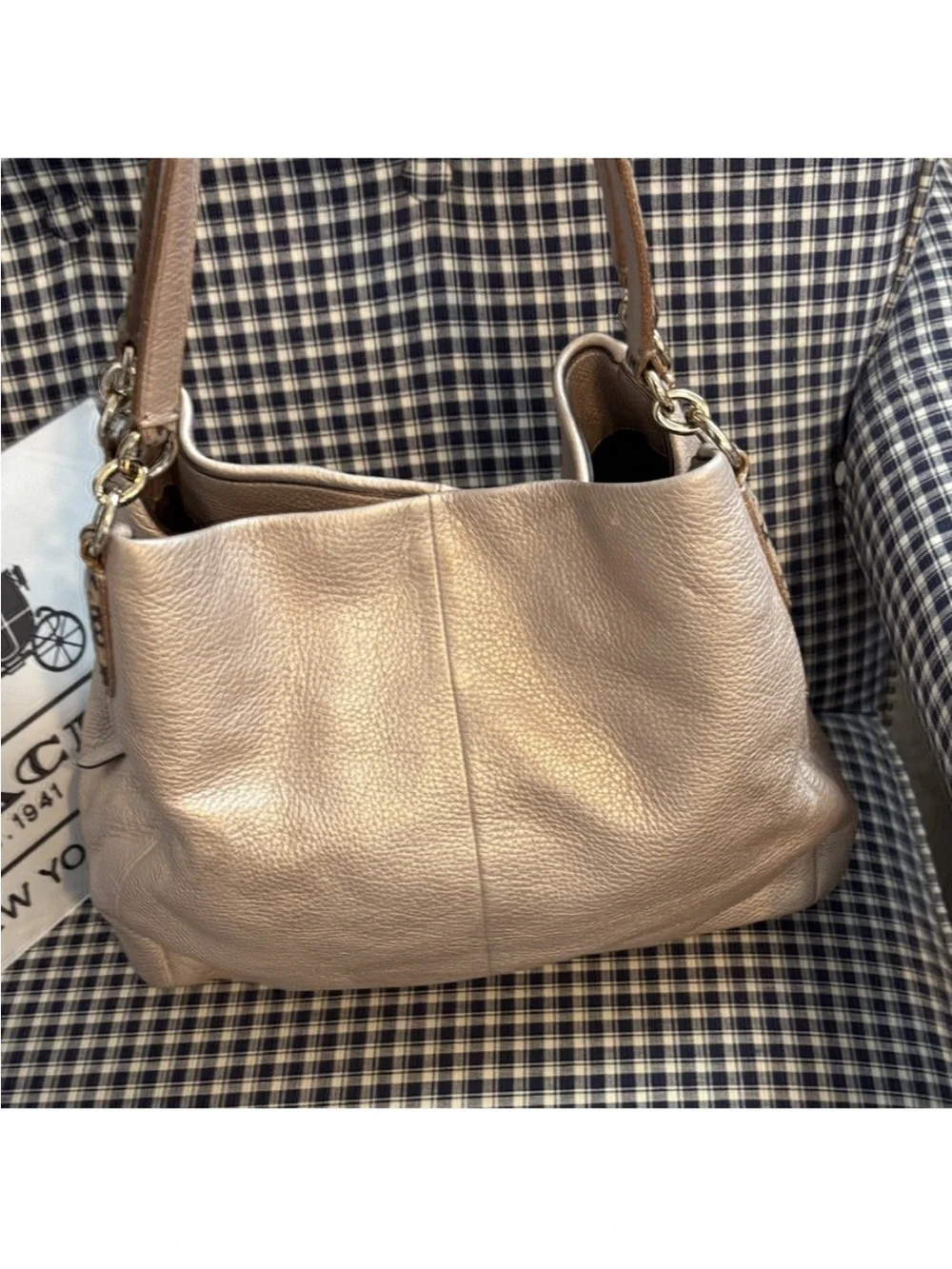 Coach Lexi Hobo Pearl Pink Leather Shoulder Bag